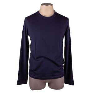 JIL SANDER navy wool lightweight classic luxury sweater